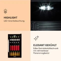 Beersafe 3XL Onyx Kühlschrank 98 Liter 4 Böden Panoramaglastür -Angebote Küchenmaschinen Store 10039655 de 0004 logo