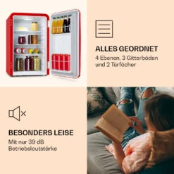 Audrey Retro-Kühlschrank 70 Liter 3 Regale 2 Türfächer Innenbeleuchtung -Angebote Küchenmaschinen Store 10039692 de 0006 logo