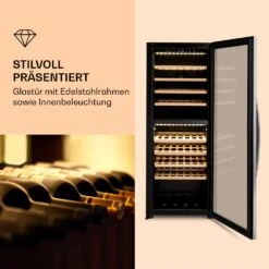Klarstein Vinamour 77 Duo Weinkühlschrank 191 Liter 5 - 20 °C 2 Kühlzonen 13 Klarstein Vinamour 77 Duo Weinkühlschrank 191 Liter 5 - 20 °C 2 Kühlzonen -Angebote Küchenmaschinen Store 10039771 de 0003 logo