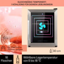 Vinamour 16 Uno Weinkühlschrank 16Fl./42l 5-18°C 41dB Glas -Angebote Küchenmaschinen Store 10039897 de 0003 usp