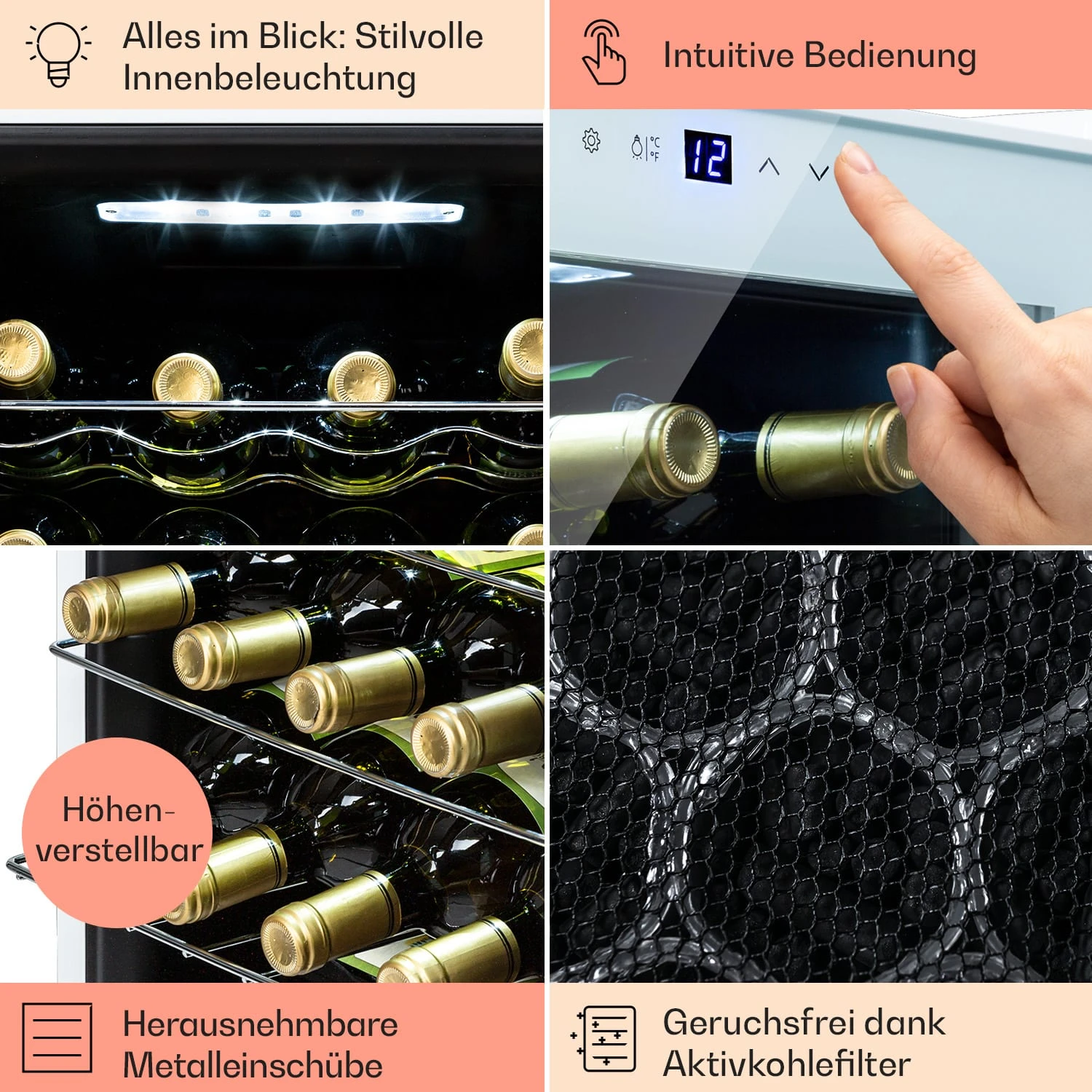 Shiraz 16 Quartz Weinkühlschrank 42l Touch-Bedienfeld 160 W 5-18 °C 7 Shiraz 16 Quartz Weinkühlschrank 42l Touch-Bedienfeld 160 W 5-18 °C – Bild 5