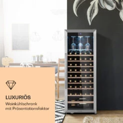 Vinamour 46 Uno Weinkühlschrank 1 Zonen 155 L/46 Fl. 4-18 °C Edelstahl -Angebote Küchenmaschinen Store 10040059 de 0002 logo