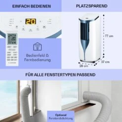 New Breeze 7 Mobile Klimaanlage 7000BTU 2,1kW Bis 34m² EEC A Mobil Fernbedienung -Angebote Küchenmaschinen Store 10040153 de 0006 usp