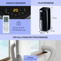 New Breeze 9 Mobile Klimaanlage 4-in-1 9.000 BTU / 2,6 KW EEK A Bodenrollen Timer -Angebote Küchenmaschinen Store 10040154 de 0006 usp