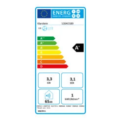 Kraftwerk Eco Smart 11 Klimaanlage 3-in-1 11500 BTU App Fernbedienung -Angebote Küchenmaschinen Store 10040189 energy label