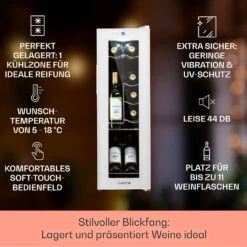 Shiraz 12 Slim Uno Weinkühlschrank 32l/12Fl.Touch 85 W 5-18 °C LED -Angebote Küchenmaschinen Store 10040213 de 0002 usp