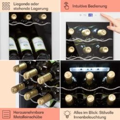 Shiraz 15 Slim Uno Weinkühlschrank 44l Touch-Bedienfeld 5-18°C 14 Shiraz 15 Slim Uno Weinkühlschrank 44l Touch-Bedienfeld 5-18°C -Angebote Küchenmaschinen Store 10040214 de 0005 usp