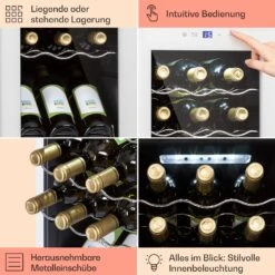 Shiraz 18 Slim Uno Weinkühlschrank 50l 18Fl Touch-Bedienfeld 5-18°C -Angebote Küchenmaschinen Store 10040215 de 0005 usp