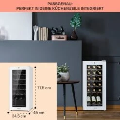 Shiraz 18 Slim Uno Weinkühlschrank 50l 18Fl Touch-Bedienfeld 5-18°C -Angebote Küchenmaschinen Store 10040215 de 0006 usp