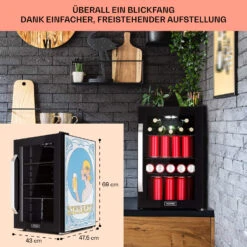 Beersafe 70 Bierzeit Edition Kühlschrank 70 Ltr 3 Böden Glas Edelstahl -Angebote Küchenmaschinen Store 10041176 de 0007 usp