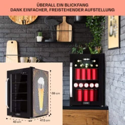 Beersafe 70 Birra Edition Kühlschrank 70 Liter 3 Böden Glas Edelstahl -Angebote Küchenmaschinen Store 10041178 de 0007 usp