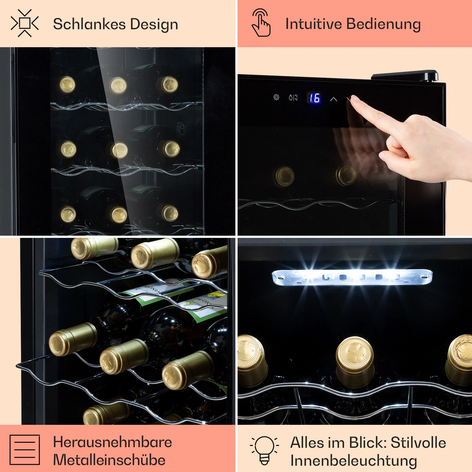 Barolo 15 Uno Weinkühlschrank 48 Ltr 15 Flaschen 11-18°C SingleZone 7 Barolo 15 Uno Weinkühlschrank 48 Ltr 15 Flaschen 11-18°C SingleZone – Bild 5