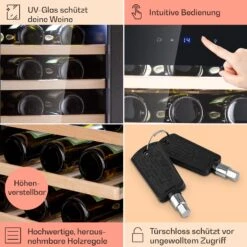 Barossa 38 Uno Weinkühlschrank 1 Zone 94 Ltr 38 Fl Touch-Display -Angebote Küchenmaschinen Store 10041306 de 0005 usp