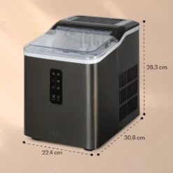 Albaron Supreme Eiswürfelmaschine Bullet 12kg/24h 1,5 Ltr Edelstahl -Angebote Küchenmaschinen Store 10041360 yy 0007 dimensions