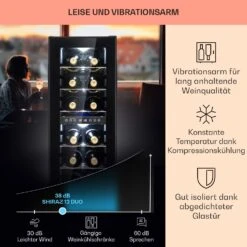 Shiraz 12 Duo Weinkühlschrank 2 Zonen 42L/12 Flaschen 5-12 / 12-18 °C Touch 13 Shiraz 12 Duo Weinkühlschrank 2 Zonen 42L/12 Flaschen 5-12 / 12-18 °C Touch -Angebote Küchenmaschinen Store 10041361 de 0004 usp