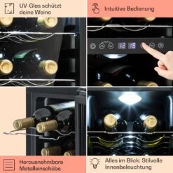 Shiraz 12 Duo Weinkühlschrank 2 Zonen 42L/12 Flaschen 5-12 / 12-18 °C Touch 14 Shiraz 12 Duo Weinkühlschrank 2 Zonen 42L/12 Flaschen 5-12 / 12-18 °C Touch -Angebote Küchenmaschinen Store 10041361 de 0005 usp