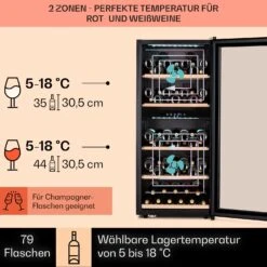 Vinamour 66 Duo Weinkühlschrank 2 Zonen 204 L/79 Flaschen 5-18°C Touch 13 Vinamour 66 Duo Weinkühlschrank 2 Zonen 204 L/79 Flaschen 5-18°C Touch -Angebote Küchenmaschinen Store 10041394 de 0003 usp