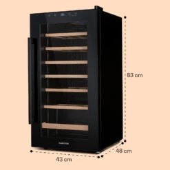 Barossa 29 Uno Weinkühlschrank 1 Zone 88 Ltr / 28 Fl Touch-Display -Angebote Küchenmaschinen Store 10041397 yy 0008 dimensions