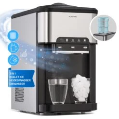 Aqueous Eiswürfelmaschine 3-in-1: Eiswürfel, Wasserspender: Heiß & Kalt 20 Kg/24h
