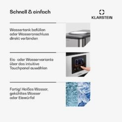 Aqueous Eiswürfelmaschine 3-in-1: Eiswürfel, Wasserspender: Heiß & Kalt 20 Kg/24h -Angebote Küchenmaschinen Store 10041845 de 0004 usp