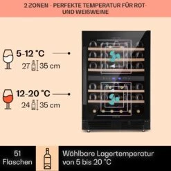Vinovilla 50 Duo Zweizonen-Weinkühlschrank 53l 17 Fl. 3-Farben Glastür -Angebote Küchenmaschinen Store 10041899 de 0003 usp