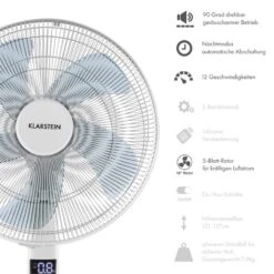 Silent Storm Standventilator 2er-Set 16" (41cm) 5-Blatt-Rotor Weiß 12 Silent Storm Standventilator 2er-Set 16" (41cm) 5-Blatt-Rotor Weiß -Angebote Küchenmaschinen Store 60002055 yy 0004 detail Klarstein Silent Storm Standventilator weiss reedit