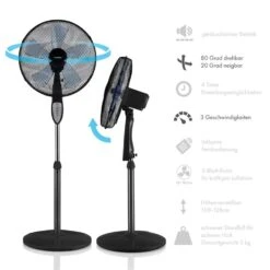Summerjam Standventilator 2er-Set Standlüfter 50W 3 Stufen Schwarz -Angebote Küchenmaschinen Store 60002057 yy 0005 logo Klarstein Summerjam Standventilator schwarz