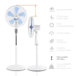 Summerjam Standventilator 2er-Set Standlüfter 50W 3 Stufen Weiß 13 Summerjam Standventilator 2er-Set Standlüfter 50W 3 Stufen Weiß -Angebote Küchenmaschinen Store 60002058 yy 0006 logo Klarstein Summerjam Standventilator weiss