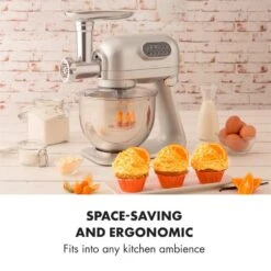 Curve Plus Küchenmaschinen-Set | 5l | 4-in-1 Fleischwolf | Silber -Angebote Küchenmaschinen Store 60002330 yy 0002 logo Klarstein Curve Plus Kuechenmaschinen Set silber