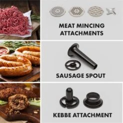 Curve Plus Küchenmaschinen-Set | 5l | 4-in-1 Fleischwolf | Silber -Angebote Küchenmaschinen Store 60002330 yy 0003 logo Klarstein Curve Plus Kuechenmaschinen Set silber