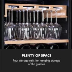 Barossa 102 Duo Weinkühlschrank-Set 2 Zonen 102 Fl. Weinglasregal -Angebote Küchenmaschinen Store 60002419 yy 0010 logo Klarstein Barossa 102D Weinglas Regal Echtholz